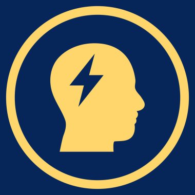 Brainstorming Düz Yuvarlak Vektör Simgesi