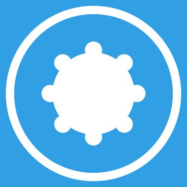 Vites düz yuvarlak vektör simgesi