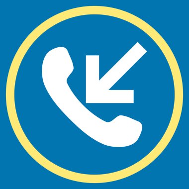 Gelen Çağrı Düz Yuvarlak Vektör Simgesi