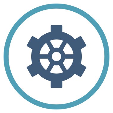 Vites düz yuvarlak vektör simgesi