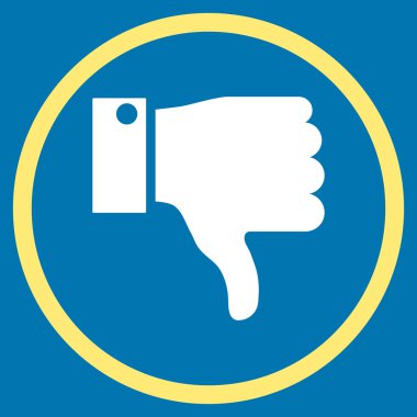 Başparmak düz yuvarlak vektör simgesi