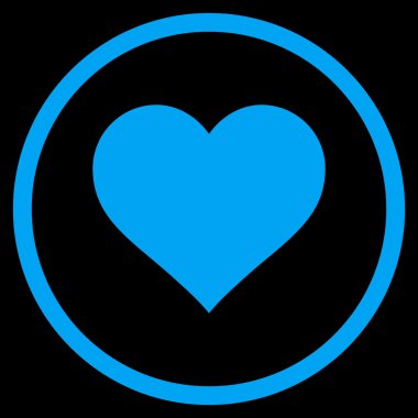 Love Heart Flat Rounded Vektör Simgesi