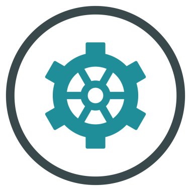 Vites düz yuvarlak vektör simgesi