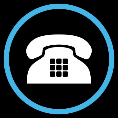 Ton Telefon Düz Yuvarlak Vektör Simgesi