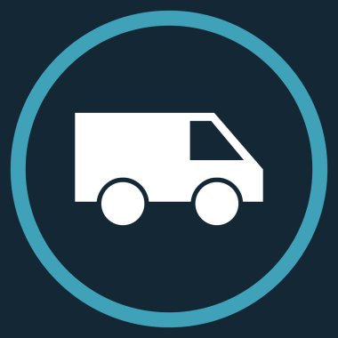 Van Düz Yuvarlak Vektör Simgesi