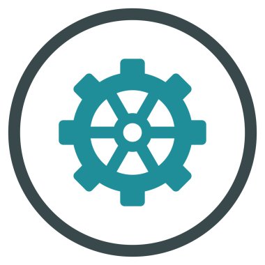 Vites düz yuvarlak vektör simgesi