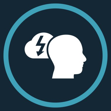 Brainstorming Düz Yuvarlak Vektör Simgesi