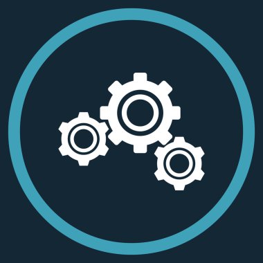 Vites düz yuvarlak vektör simgesi