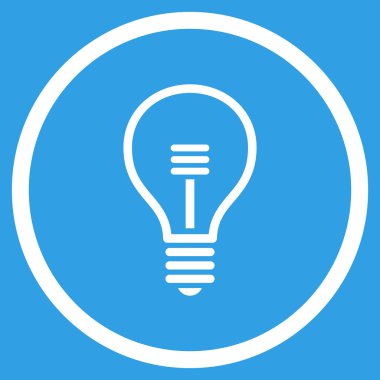 Lamba Ampul Düz Yuvarlak Vektör Simgesi