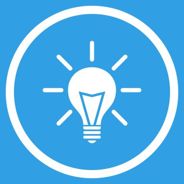 Elektrik Işık Düz Yuvarlak Vektör Simgesi