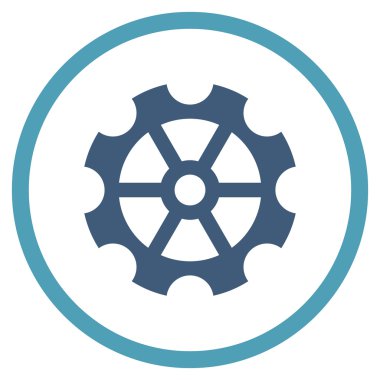 Vites düz yuvarlak vektör simgesi