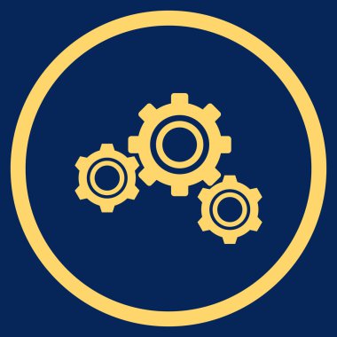 Vites düz yuvarlak vektör simgesi