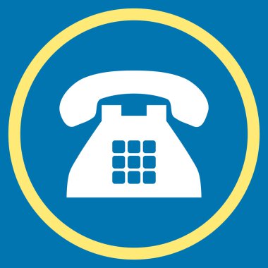 Ton Telefon Düz Yuvarlak Vektör Simgesi