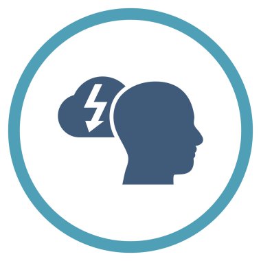 Brainstorming Düz Yuvarlak Vektör Simgesi