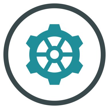 Vites düz yuvarlak vektör simgesi