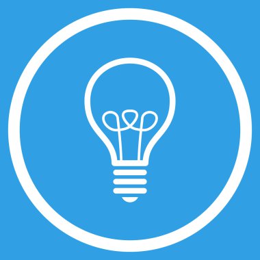 Lamba Ampul Düz Yuvarlak Vektör Simgesi