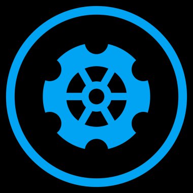 Vites düz yuvarlak vektör simgesi