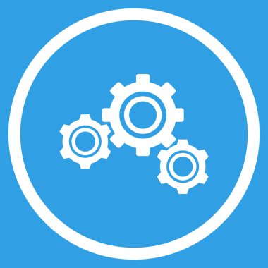 Vites düz yuvarlak vektör simgesi