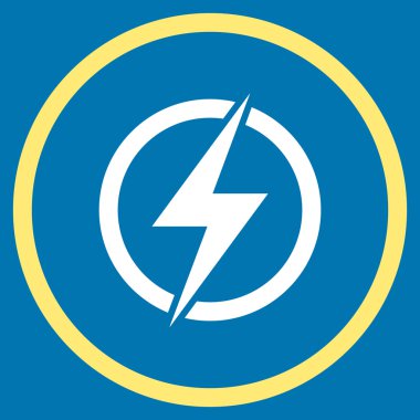 Elektrik Düz Yuvarlak Vektör Simgesi