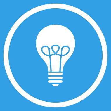 Lamba Ampul Düz Yuvarlak Vektör Simgesi