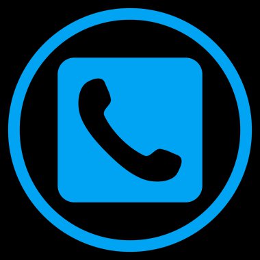 Telefon Düz Yuvarlak Vektör Simgesi