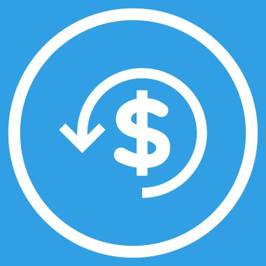 Düz yuvarlak vektör simge iade