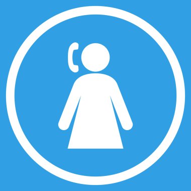 Çağrı Woman Flat Rounded Vektör Simgesi