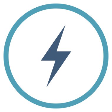 Elektrik Düz Yuvarlak Vektör Simgesi