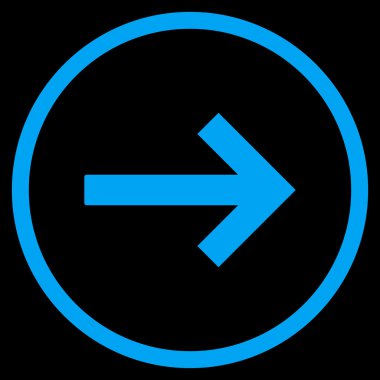 Sağ Ok Düz Yuvarlak Vektör Simgesi