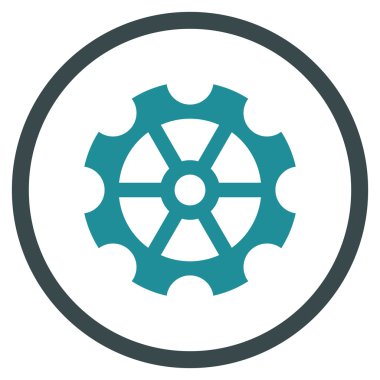 Vites düz yuvarlak vektör simgesi