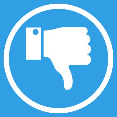 Başparmak düz yuvarlak vektör simgesi