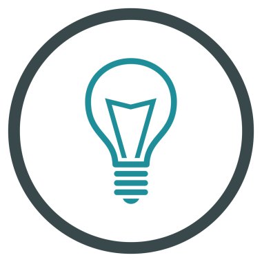 Lamba Ampul Düz Yuvarlak Vektör Simgesi