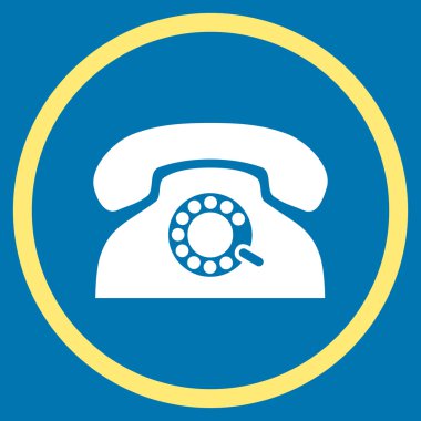 Darbe Telefon Düz Yuvarlak Vektör Simgesi