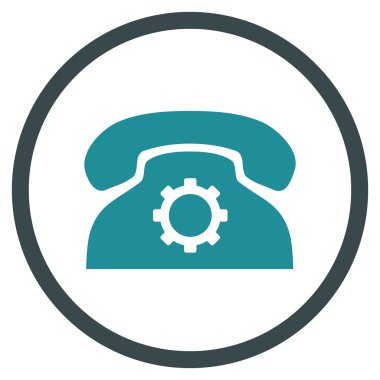 Telefon Ayarları Düz Yuvarlak Vektör Simgesi