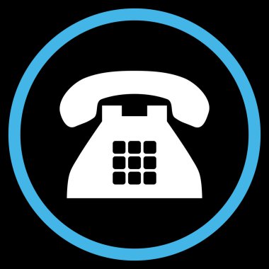 Ton Telefon Düz Yuvarlak Vektör Simgesi