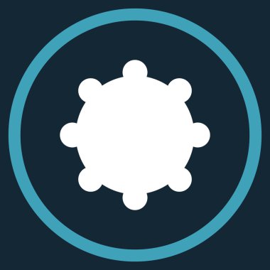 Vites düz yuvarlak vektör simgesi