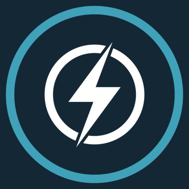 Elektrik Düz Yuvarlak Vektör Simgesi