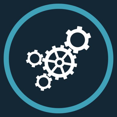 Mekanizma Düz Yuvarlak Vektör Simgesi