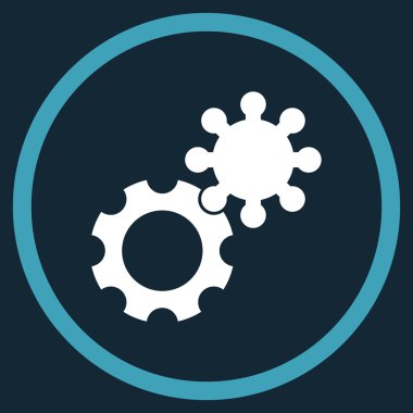 Vites düz yuvarlak vektör simgesi