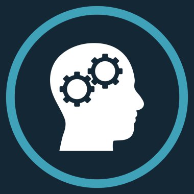 Beyin Dişlileri Düz Yuvarlak Vektör Simgesi