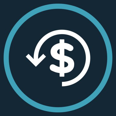 Düz yuvarlak vektör simge iade