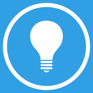 Ampul Düz Yuvarlak Vektör Simgesi