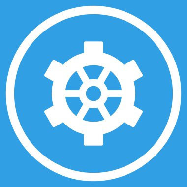 Vites düz yuvarlak vektör simgesi