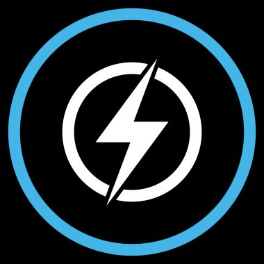 Elektrik Düz Yuvarlak Vektör Simgesi