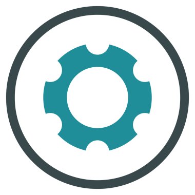 Vites düz yuvarlak vektör simgesi