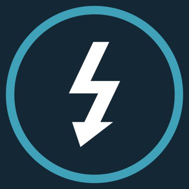 Yüksek Gerilim Düz Yuvarlak Vektör Simgesi