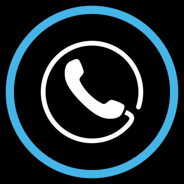 Telefon Düz Yuvarlak Vektör Simgesi