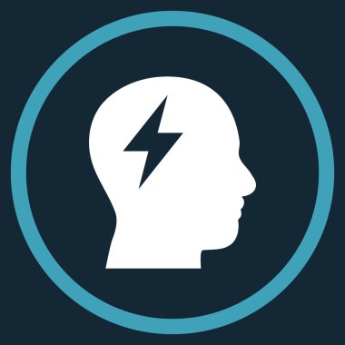 Brainstorming Düz Yuvarlak Vektör Simgesi