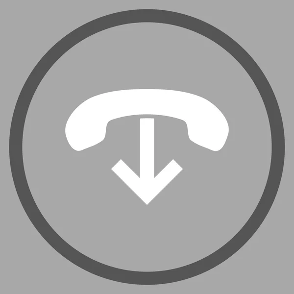Telefone pendurar vetor plana arredondado ícone — Vetor de Stock