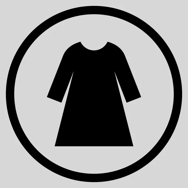 Vestido Feminino Flat Vector Arredondado Ícone —  Vetores de Stock
